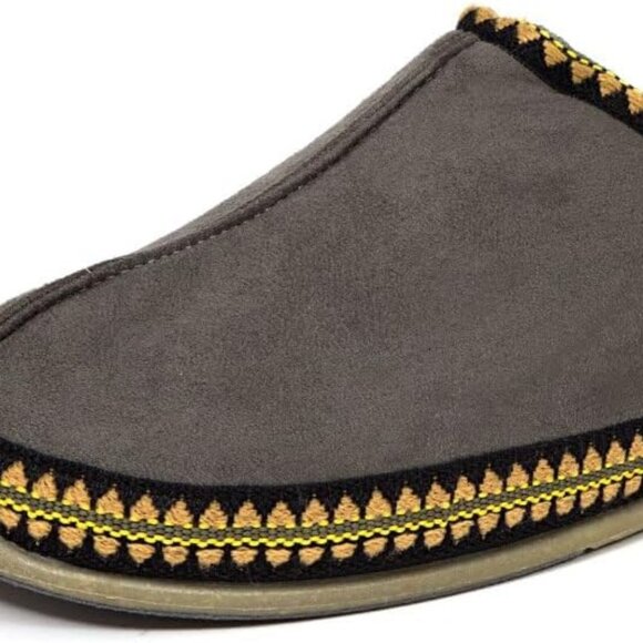 Deer Stags Men\'s Wherever Microsuede Slipper, Grey, 7